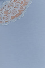 Electra Slinky Lace Mini Dress - Pale Blue